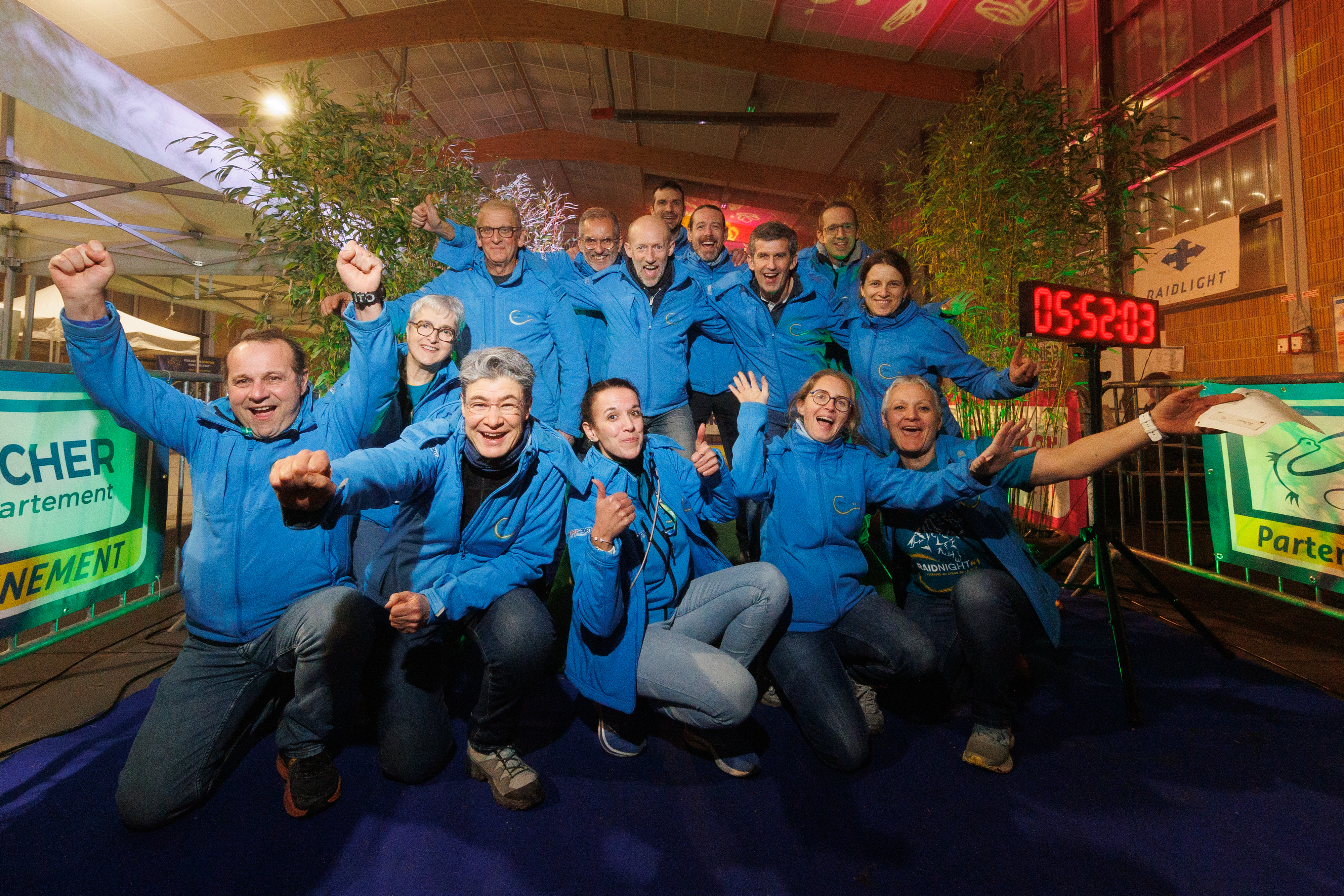 Bénévoles et membres du club réunis aujourd'hui autour du Raidnight41